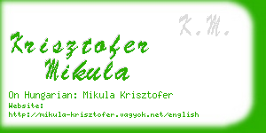 krisztofer mikula business card